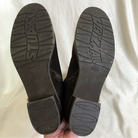 Stuart Weitzman dark brown suede fur trim buckle tall boots size 7.5 M - Picture 10 of 16